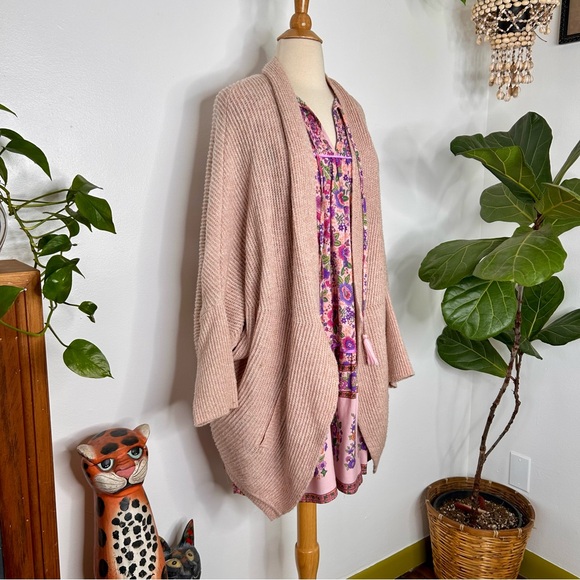 Anthropologie Sleeping on Snow pink cocoon cardigan - Picture 6 of 6